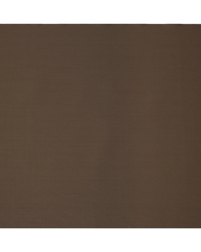 Chocolate Brown Solid Italian Wool Suiting Fabric, 150 Cms, Italy-D25135