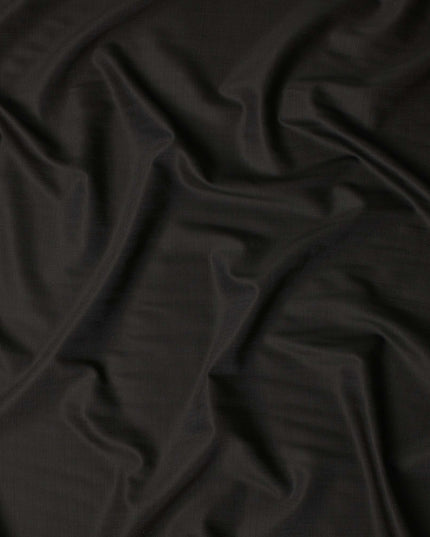 Dark Brown Plain Blended Wool Suiting Fabric 150 Cms Width China-D28211