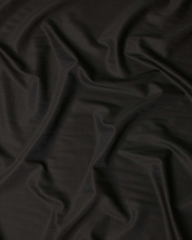 Dark Brown Plain Blended Wool Suiting Fabric 150 Cms Width China-D28211