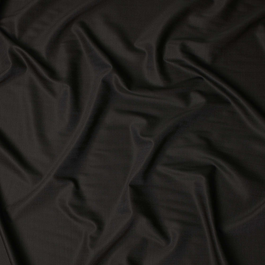 Dark Brown Plain Blended Wool Suiting Fabric 150 Cms Width China-D28211