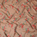 Peach Floral Silk Chiffon Garbasaar 110cm