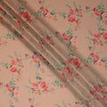 Peach Floral Silk Chiffon Garbasaar 110cm