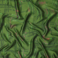 Green Abstract Print Pure Silk Chiffon 110cm Korea