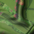 Green Abstract Print Pure Silk Chiffon 110cm Korea