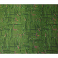 Green Abstract Print Pure Silk Chiffon 110cm Korea