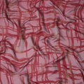 Pink Abstract Print Pure Silk Chiffon 110cm Korea