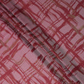 Pink Abstract Print Pure Silk Chiffon 110cm Korea