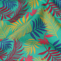 Turquoise Green Tropical Leaf Printed Premium Spanish 100% Cotton Voile Fabric Soft Lightweight Breathable Apparel Craft Textile 150 Cms Wide, Made in Spain-D27502
