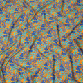 Orange Floral Printed Premium Spanish 100% Cotton Voile Fabric Soft Lightweight Breathable Apparel Craft Textile 150 Cms Wide, Made in Spain-D27497