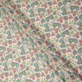 Light Peach Paisley Floral Printed Premium Spanish 100% Cotton Voile Fabric Soft Lightweight Breathable Apparel Craft Textile 150 Cms Wide, Made in Spain-D27510