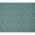 Green Floral Vine Printed Premium Spanish 100% Cotton Voile Fabric Soft Lightweight Breathable Dressmaking Craft Fabric 150 Cms Wide , Made in Spain-D27494