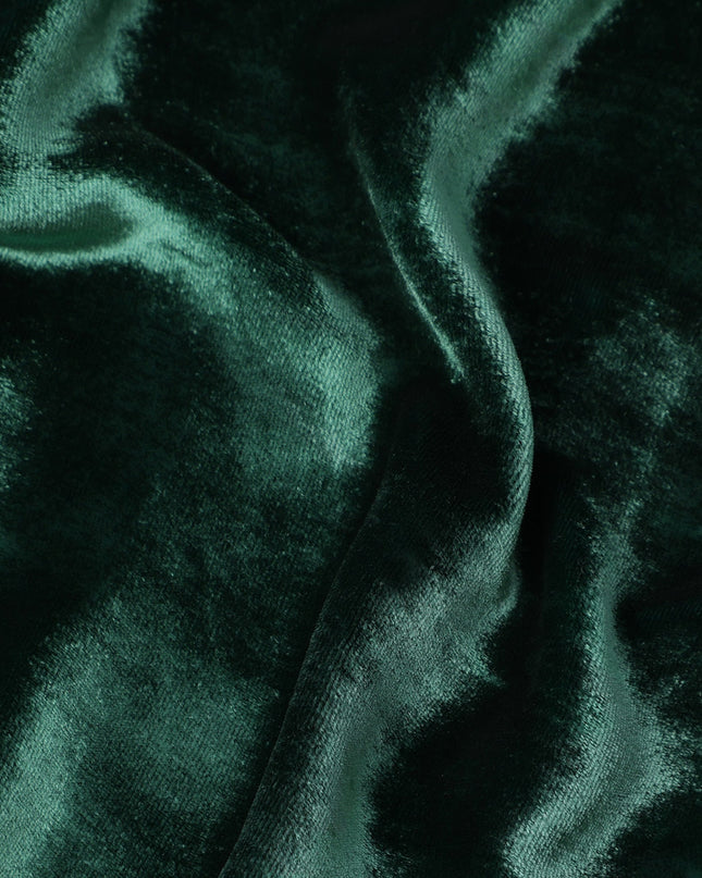 Emerald Green Silk Blended Velvet Fabric, 140 Cms Width, South Korea-D24646 Regal Fabrics