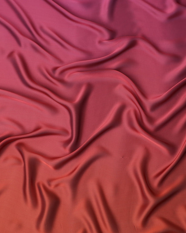 Rust Orange Ombre Silk Chiffon Fabric Soft Flowing Lightweight Sheer Draping Material Elegant Gradient Design 110 Cms Width Premium Quality Smooth Texture South Korea Origin-D28876 Regal Fabrics