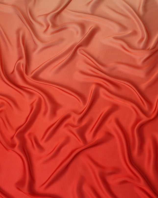 Orange Ombre Silk Chiffon Fabric Soft Flowing Lightweight Sheer Draping Material Elegant Gradient Design 110 Cms Width Premium Quality Smooth Texture South Korea Origin-D28878 Regal Fabrics