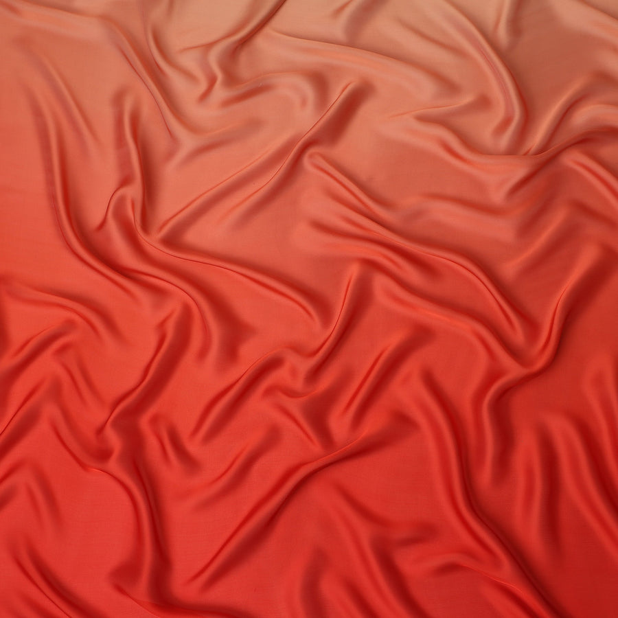 Orange Ombre Silk Chiffon Fabric Soft Flowing Lightweight Sheer Draping Material Elegant Gradient Design 110 Cms Width Premium Quality Smooth Texture South Korea Origin-D28878 Regal Fabrics