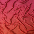 Coral Red Ombre Silk Chiffon Fabric Soft Flowing Lightweight Sheer Draping Material Elegant Gradient Design 110 Cms Width Premium Quality Smooth Texture South Korea Origin-D28875 Regal Fabrics