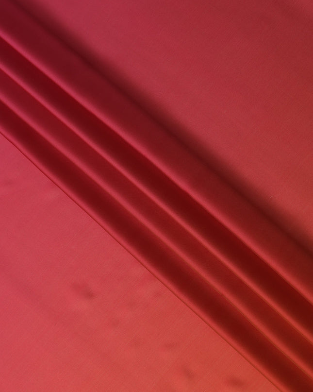 Coral Red Ombre Silk Chiffon Fabric Soft Flowing Lightweight Sheer Draping Material Elegant Gradient Design 110 Cms Width Premium Quality Smooth Texture South Korea Origin-D28875 Regal Fabrics