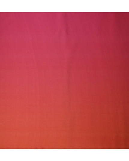 Coral Red Ombre Silk Chiffon Fabric Soft Flowing Lightweight Sheer Draping Material Elegant Gradient Design 110 Cms Width Premium Quality Smooth Texture South Korea Origin-D28875 Regal Fabrics