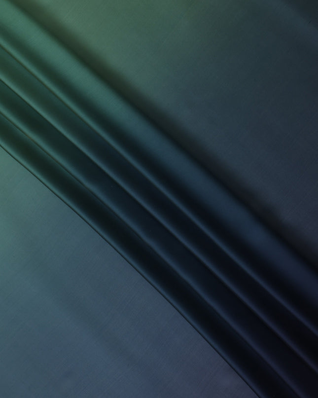 Teal Blue Ombre Silk Chiffon Fabric Soft Flowing Lightweight Sheer Draping Material Elegant Gradient Design 110 Cms Width Premium Quality Smooth Texture South Korea Origin-D28877 Regal Fabrics