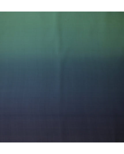Teal Blue Ombre Silk Chiffon Fabric Soft Flowing Lightweight Sheer Draping Material Elegant Gradient Design 110 Cms Width Premium Quality Smooth Texture South Korea Origin-D28877 Regal Fabrics
