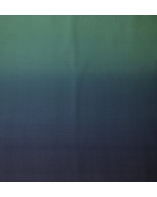 Teal Blue Ombre Silk Chiffon Fabric Soft Flowing Lightweight Sheer Draping Material Elegant Gradient Design 110 Cms Width Premium Quality Smooth Texture South Korea Origin-D28877 Regal Fabrics