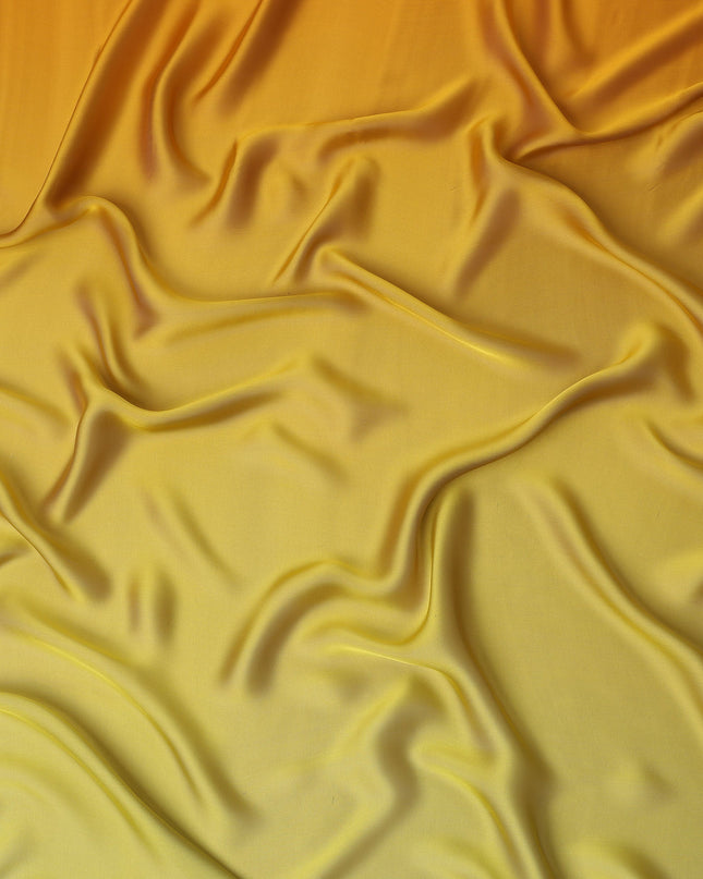 Yellow Ombre Silk Chiffon Fabric Soft Flowing Lightweight Sheer Draping Material Elegant Gradient Design 110 Cms Width Premium Quality Smooth Texture South Korea Origin-D28874 Regal Fabrics