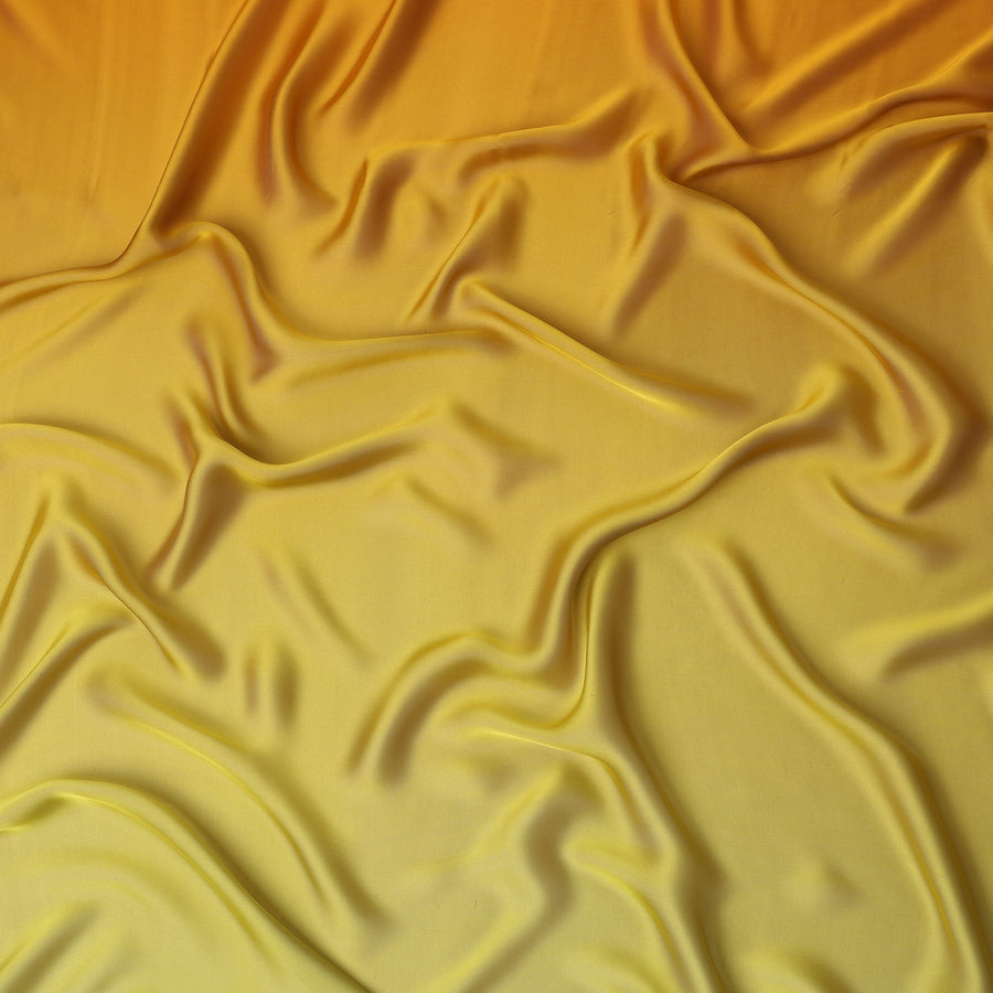 Yellow Ombre Silk Chiffon Fabric Soft Flowing Lightweight Sheer Draping Material Elegant Gradient Design 110 Cms Width Premium Quality Smooth Texture South Korea Origin-D28874 Regal Fabrics