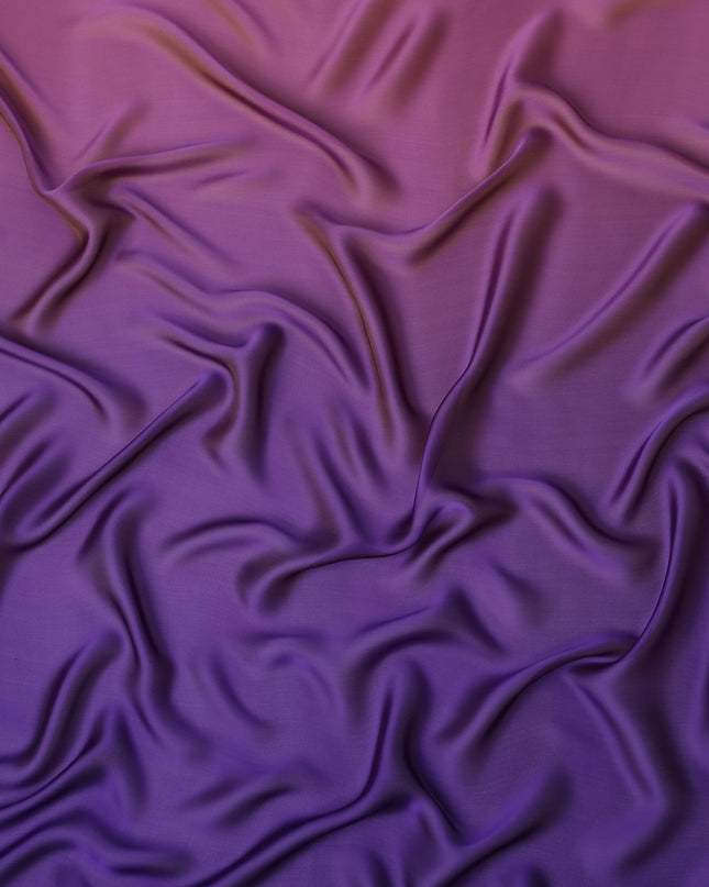 Purple Ombre Silk Chiffon Fabric Soft Flowing Lightweight Sheer Draping Material Elegant Gradient Design 110 Cms Width Premium Quality Smooth Texture South Korea Origin-D28873 Regal Fabrics