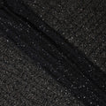 Luminous Raven Black Sequin Embellished Pure Silk Georgette Fabric Shimmering 110cm Width Luxurious Finish Indian Origin - D31192
