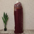 Burgundy 2Tone Premium French Chantilly Saree Lace 5.5 Mtrs 110 Cms Width France-D27790