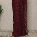 Burgundy 2Tone Premium French Chantilly Saree Lace 5.5 Mtrs 110 Cms Width France-D27790