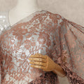 Copper Brown 2Tone Premium French Chantilly Saree Lace 5.5 Mtrs 110 Cms Width France-D27794