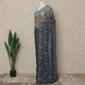 Steel Grey 2Tone Premium French Chantilly Saree Lace 5.5 Mtrs 110 Cms Width France-D27785