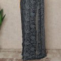 Steel Grey 2Tone Premium French Chantilly Saree Lace 5.5 Mtrs 110 Cms Width France-D27785