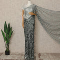 Light Green 2Tone Premium French Chantilly Saree Lace 5.5 Mtrs 110 Cms Width France-D27792