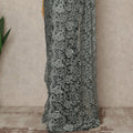 Light Green 2Tone Premium French Chantilly Saree Lace 5.5 Mtrs 110 Cms Width France-D27792