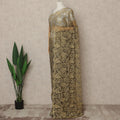 Antique Gold 2Tone Premium French Chantilly Saree Lace 5.5 Mtrs 110 Cms Width France-D27797