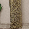 Antique Gold 2Tone Premium French Chantilly Saree Lace 5.5 Mtrs 110 Cms Width France-D27797