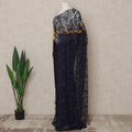 Navy Blue 2Tone Premium French Chantilly Saree Lace 5.5 Mtrs 110 Cms Width France-D27784