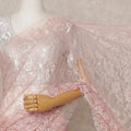 Blush Pink Premium French Chantilly Lace Saree Fabric 5.5 Mtrs with 110 Cms Width – Imported from France-D25640