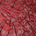 Red Self Design Crepe Fabric 140cm