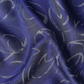 Blue Abstract Crepe Fabric 140cm