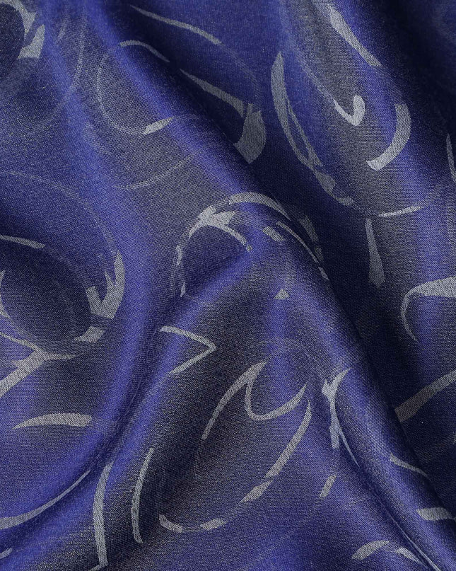 Blue Abstract Crepe Fabric 140cm
