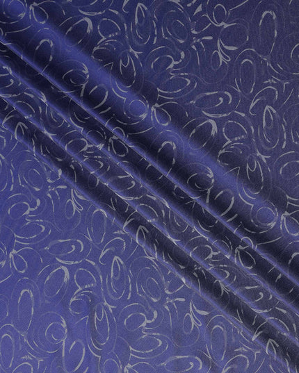 Blue Abstract Crepe Fabric 140cm
