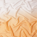 White to Peach Ombre Synthetic Satin Fabric, 110 Cms Width, India-D24658