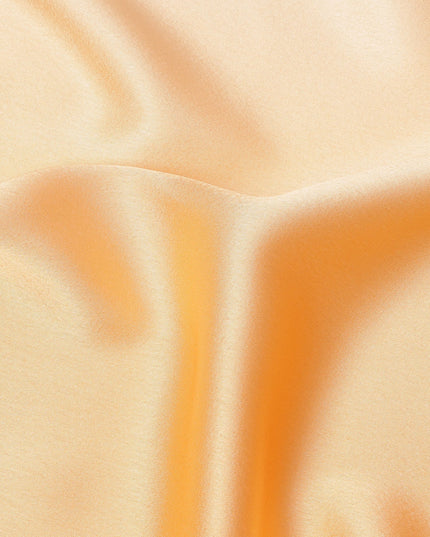 White to Peach Ombre Synthetic Satin Fabric, 110 Cms Width, India-D24658