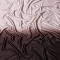 Light Pink to Dark Brown Ombre Synthetic Satin Fabric, 110 Cms Width, India-D24660