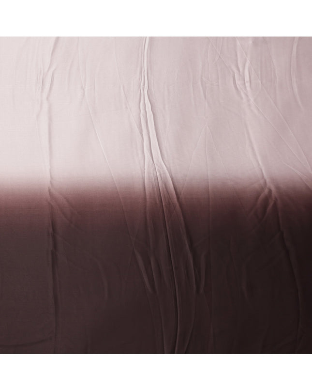 Light Pink to Dark Brown Ombre Synthetic Satin Fabric, 110 Cms Width, India-D24660
