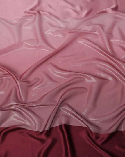 Pink Silk Chiffon Fabric with Solid Finish, 110 Cms Width, Made in India-D25529