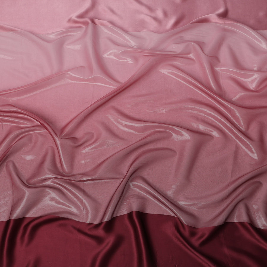 Pink Silk Chiffon Fabric with Solid Finish, 110 Cms Width, Made in India-D25529